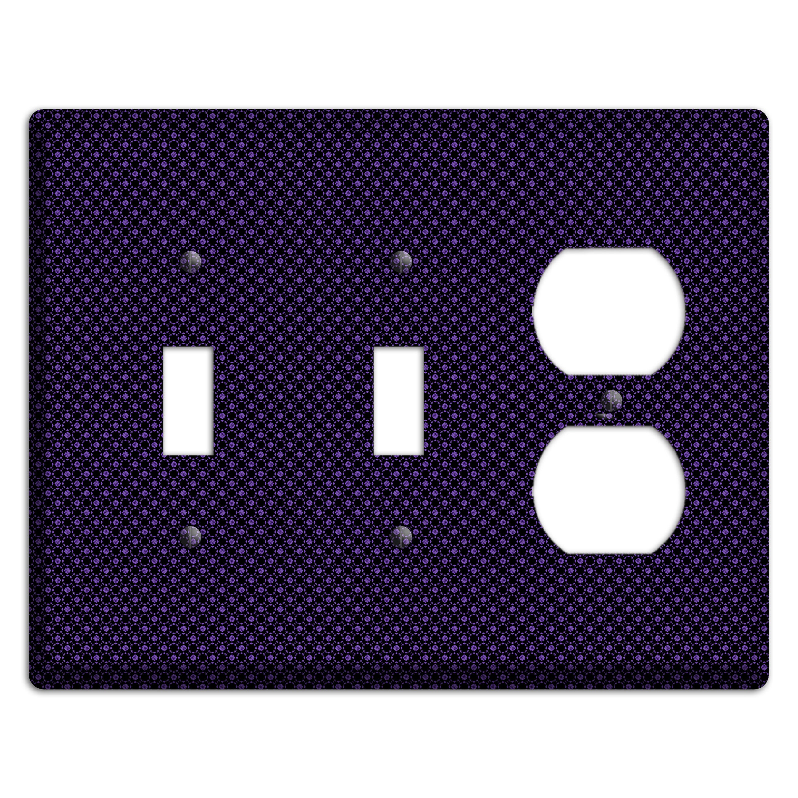 Multi Purple Geometric 2 Toggle / Duplex Wallplate