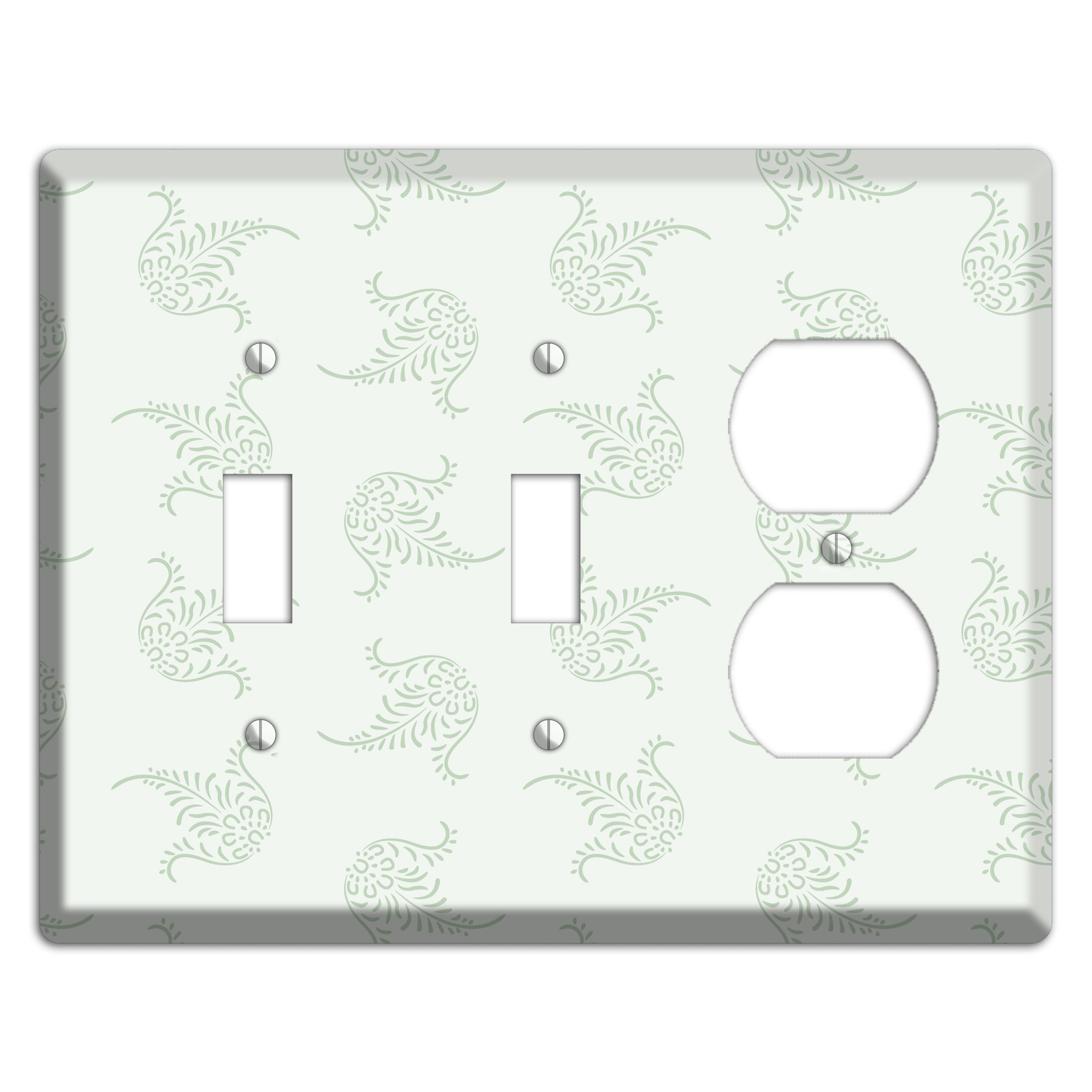 Mint Trefoil Cartouche 2 Toggle / Duplex Wallplate