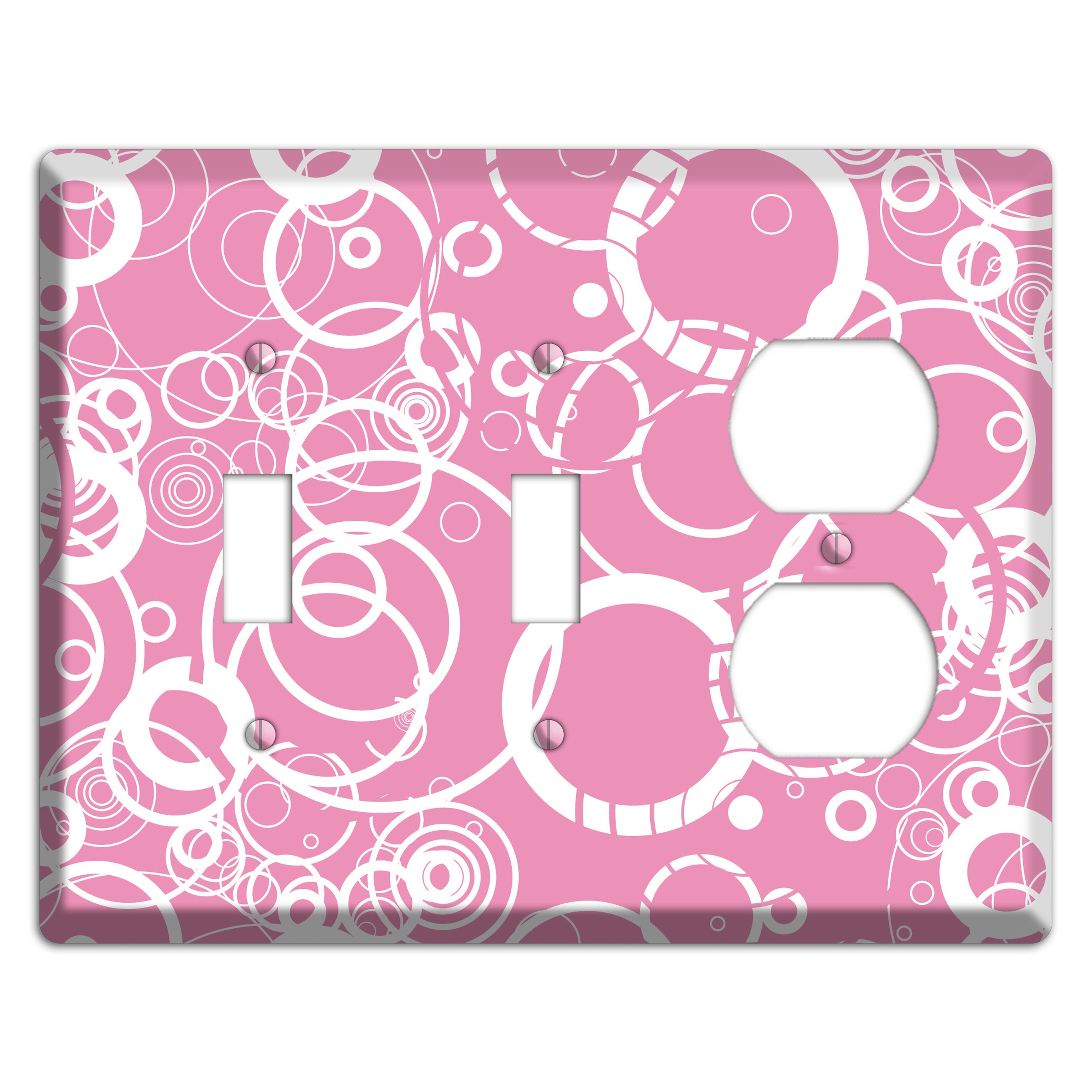 Light Pink Circles 2 Toggle / Duplex Wallplate