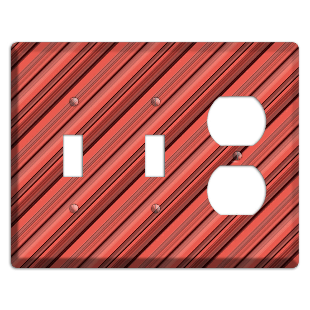 Red Stripes 2 2 Toggle / Duplex Wallplate