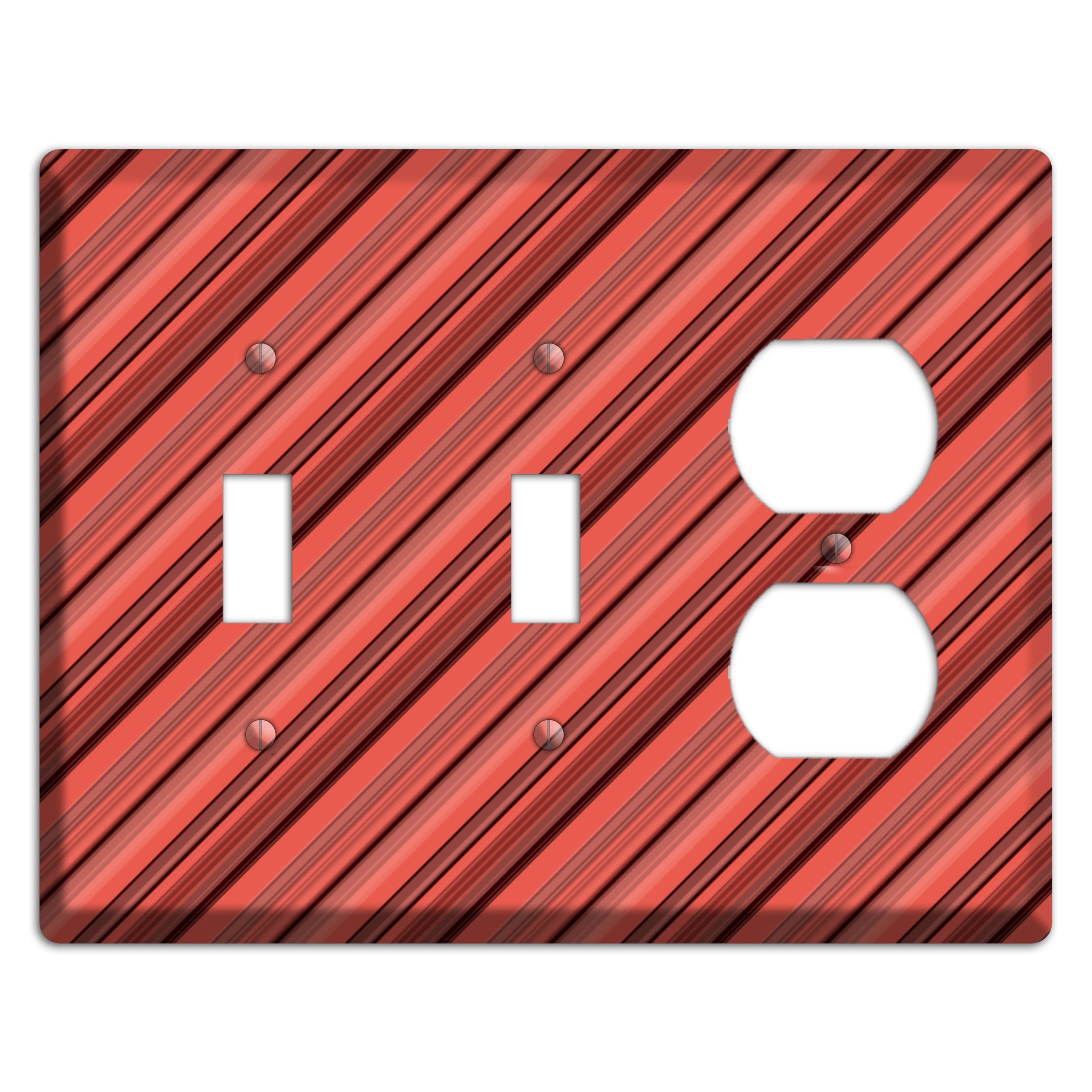 Red Stripes 2 2 Toggle / Duplex Wallplate