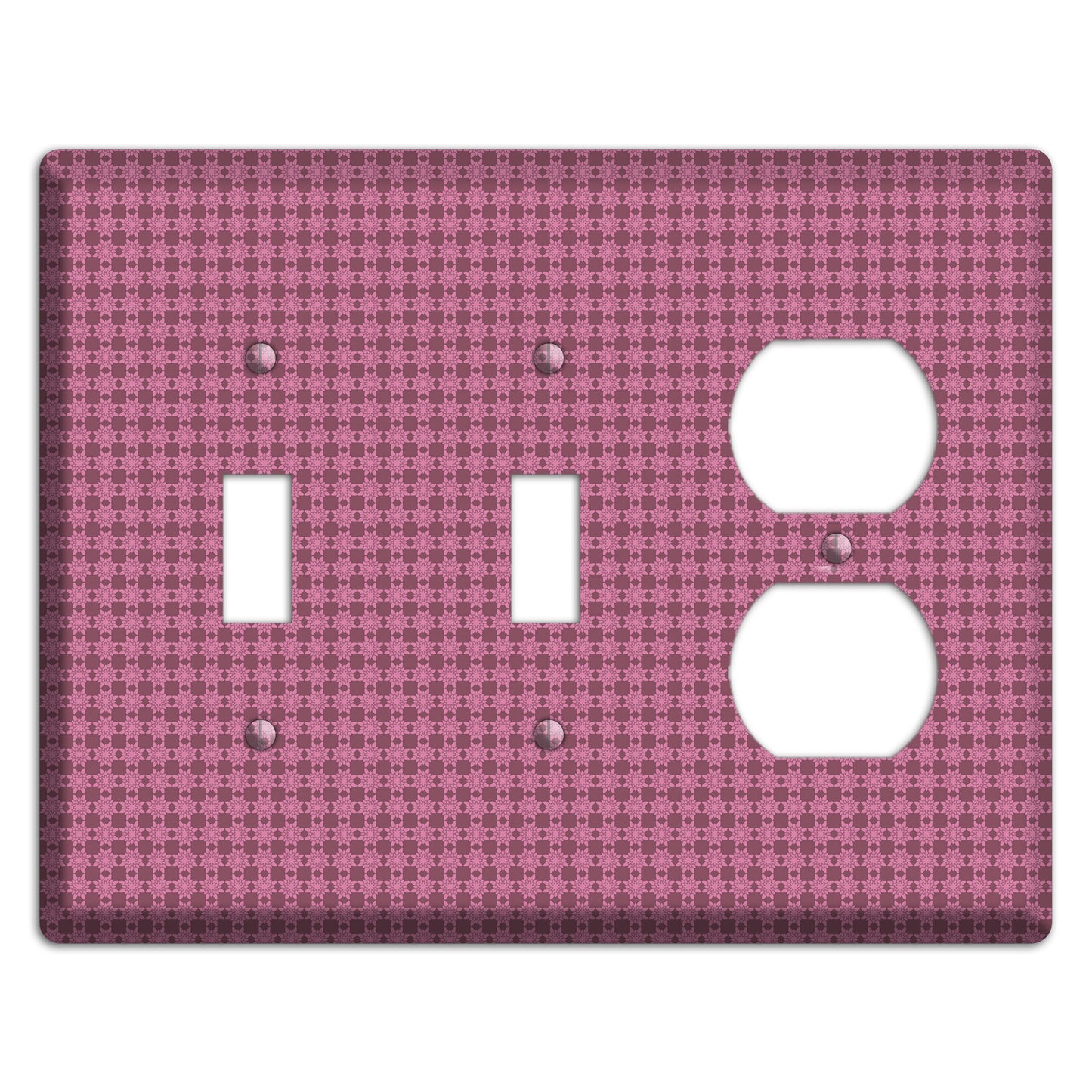 Multi Pink Tiled 2 Toggle / Duplex Wallplate