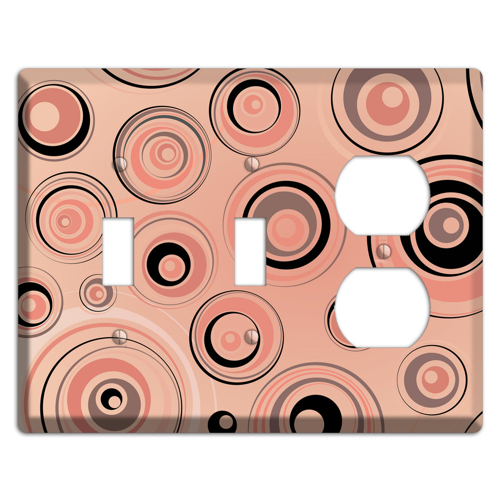 Salmon Circles 2 Toggle / Duplex Wallplate