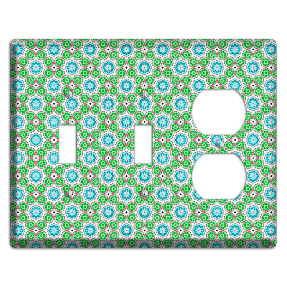 Green Foulard 5 2 Toggle / Duplex Wallplate