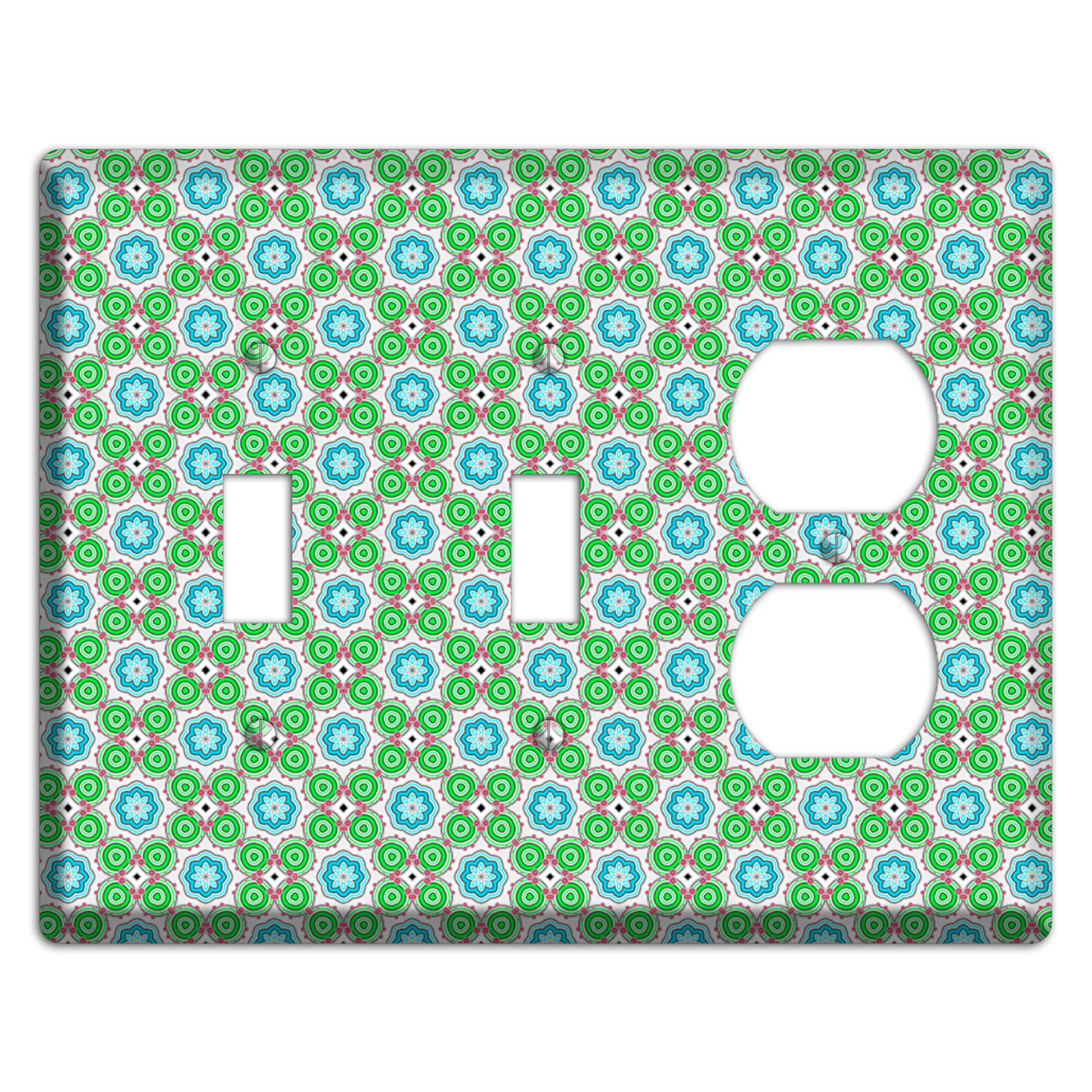 Green Foulard 5 2 Toggle / Duplex Wallplate