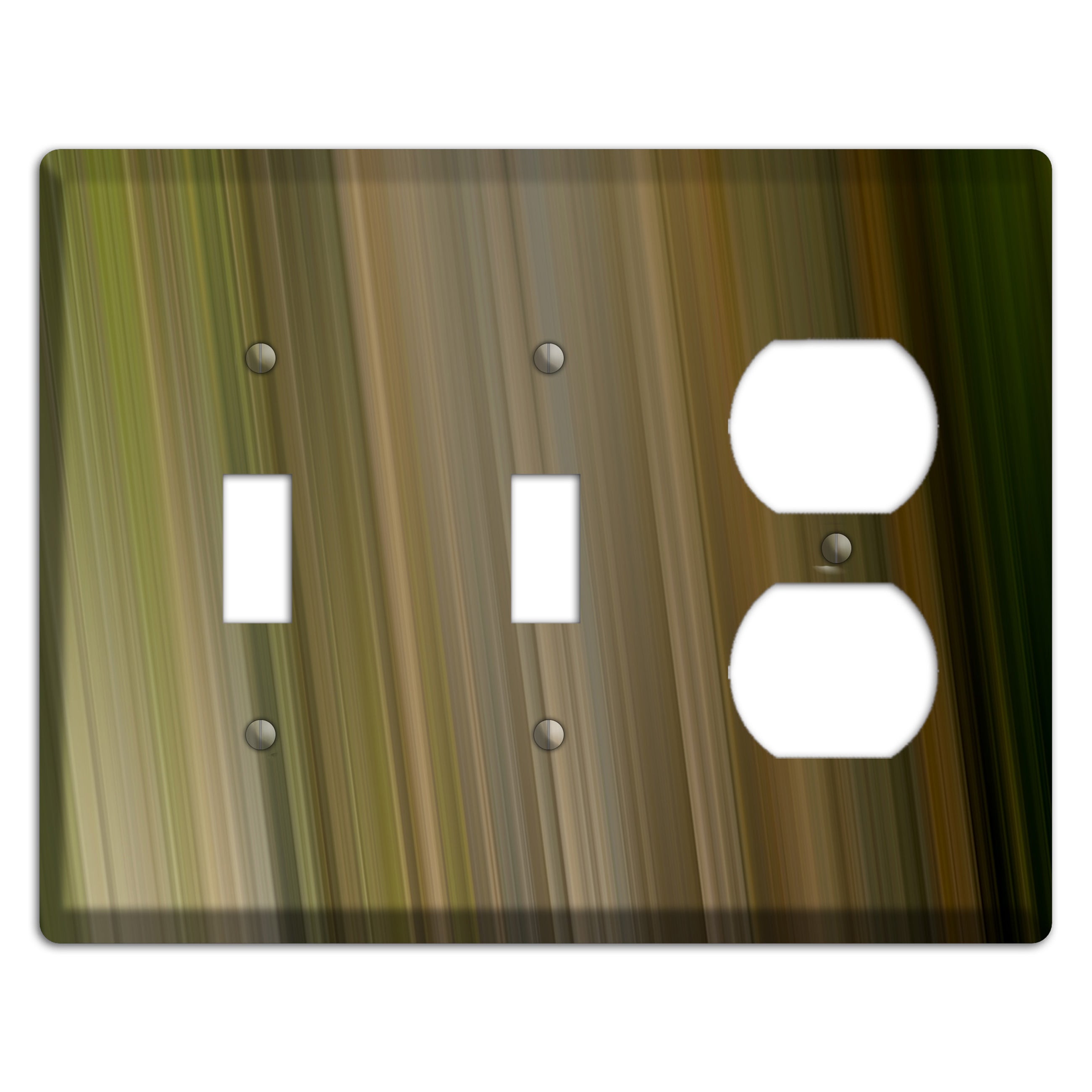 Olive and Brown Ray of Light 2 Toggle / Duplex Wallplate