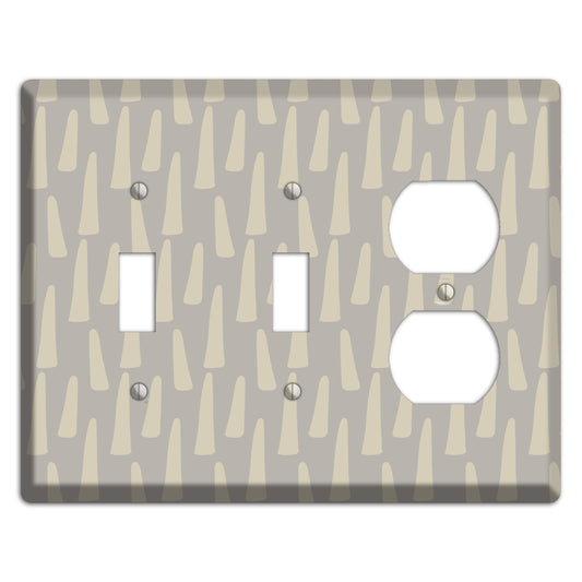 Simple Scandanavian Style HH 2 Toggle / Duplex Wallplate