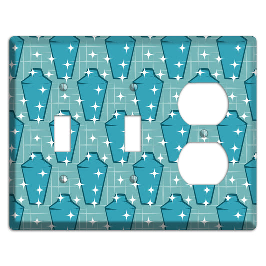 Blue and Teal Shaker 2 Toggle / Duplex Wallplate