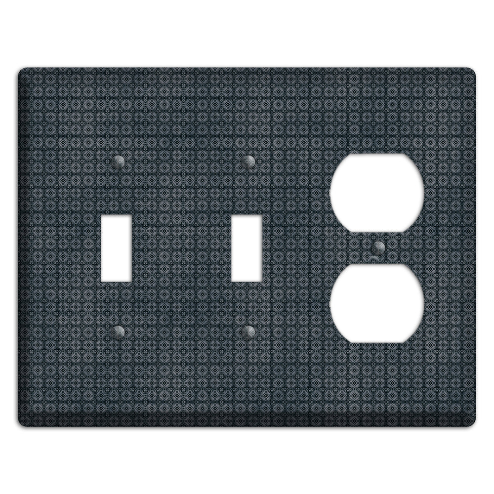 Multi Black and Grey Arabesque 2 Toggle / Duplex Wallplate
