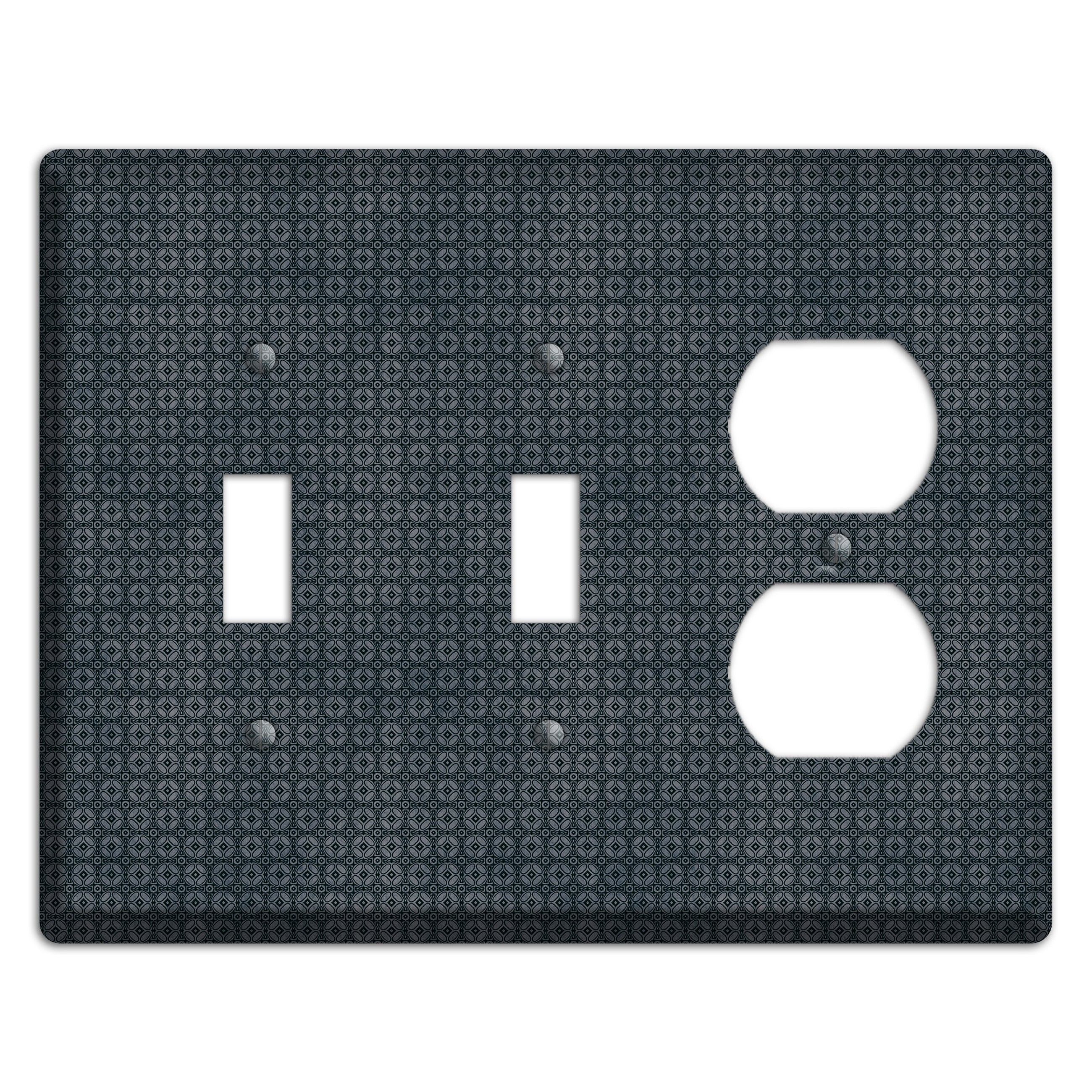 Multi Black and Grey Arabesque 2 Toggle / Duplex Wallplate
