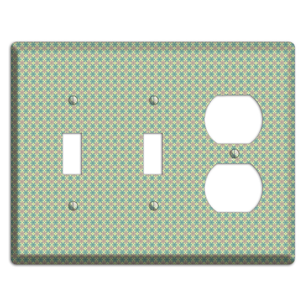 Multi Green Foulard 2 Toggle / Duplex Wallplate