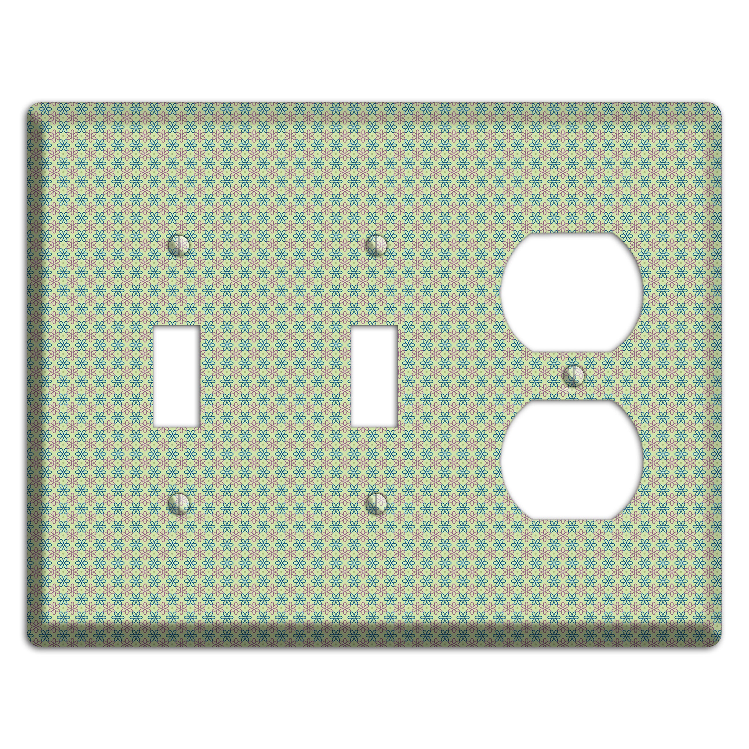 Multi Green Foulard 2 Toggle / Duplex Wallplate