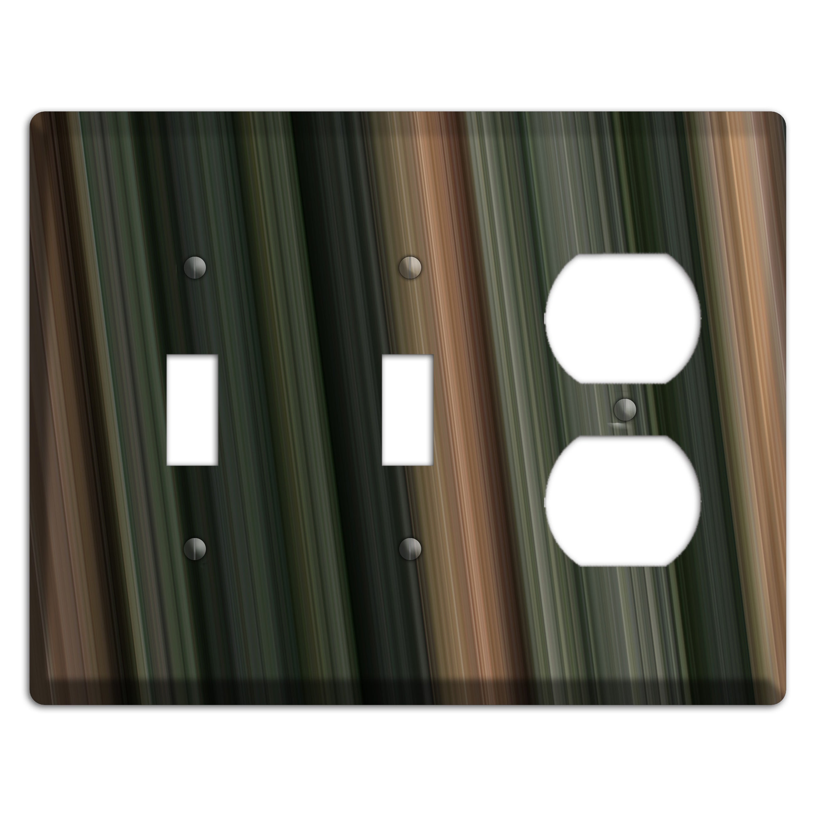 Multi Brown and Grey Ray of Light 2 Toggle / Duplex Wallplate