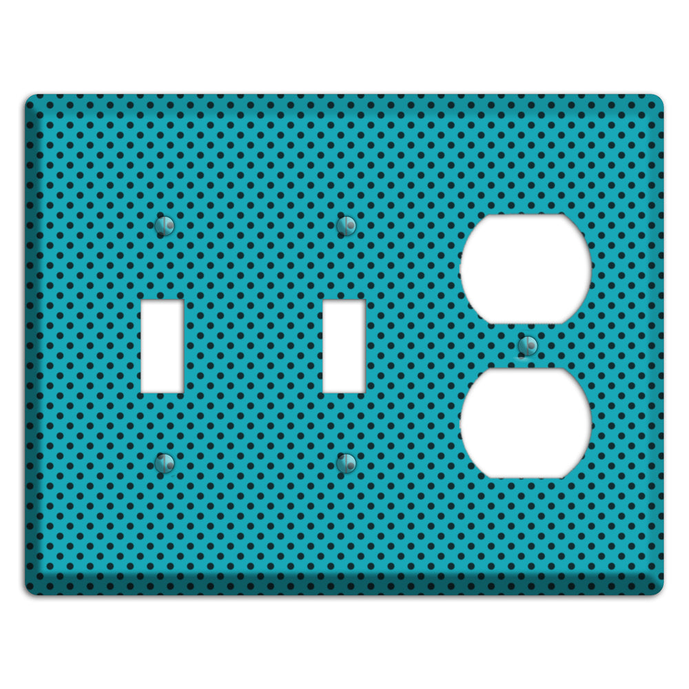 Turquoise with Polka Dots 2 Toggle / Duplex Wallplate
