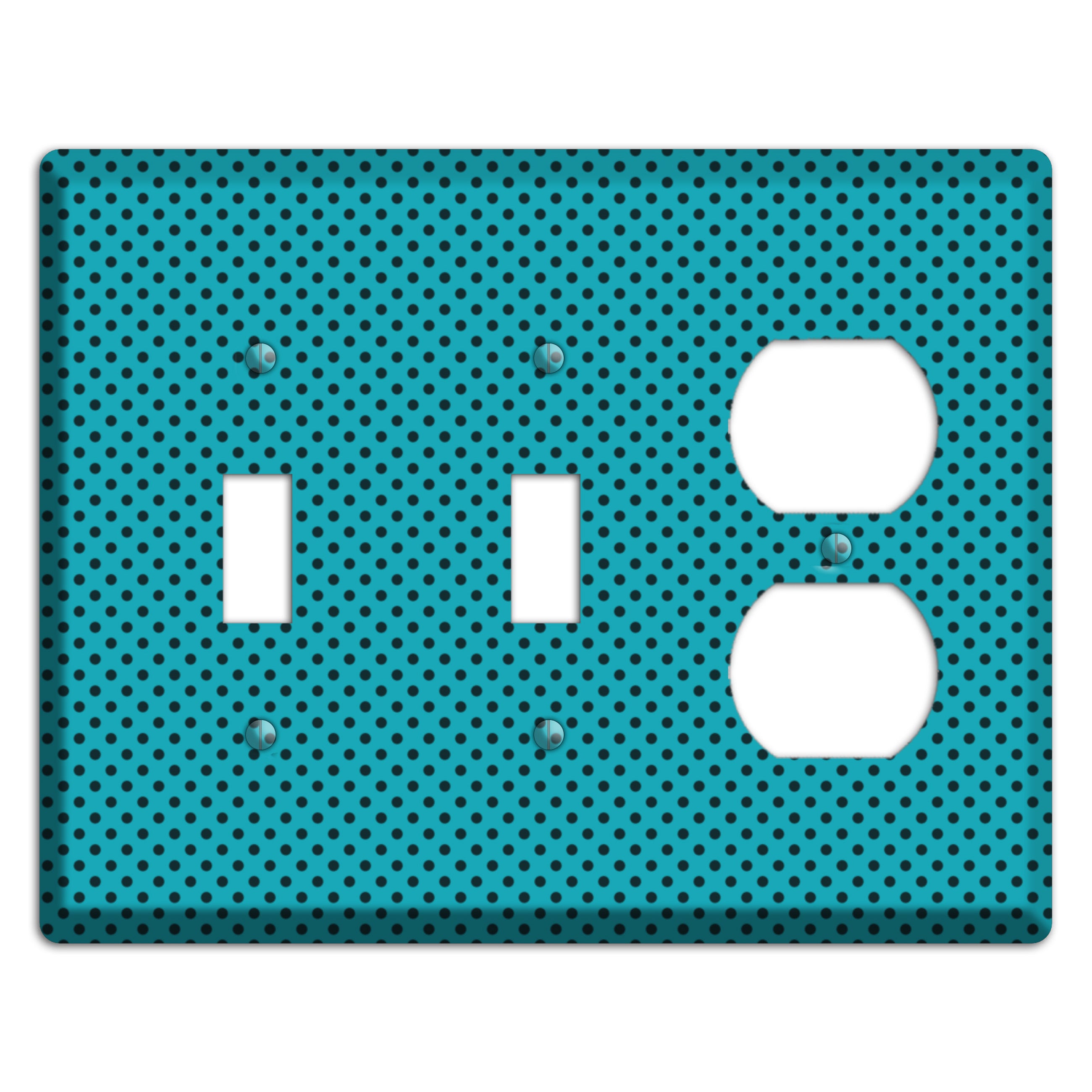 Turquoise with Polka Dots 2 Toggle / Duplex Wallplate