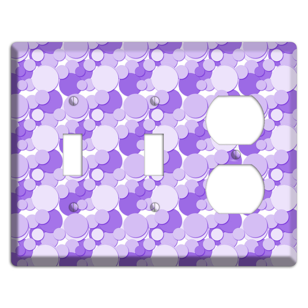 Multi Purple Bubble Dots 2 Toggle / Duplex Wallplate