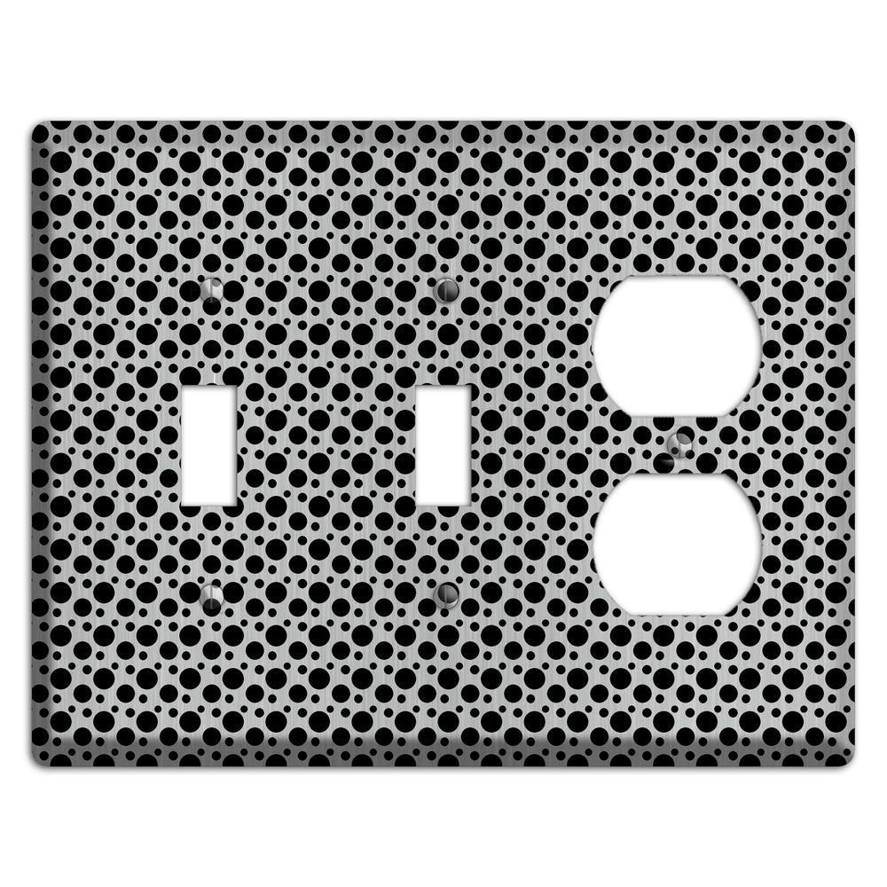 Small and Tiny Polka Dots Stainless Steel 2 Toggle / Duplex Wallplate