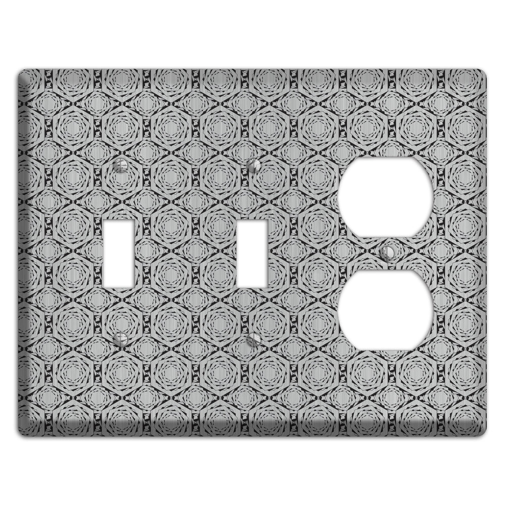 Overly Hexagon Rotation Stainless Steel 2 Toggle / Duplex Wallplate
