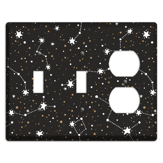 Constellations Black 2 Toggle / Duplex Wallplate
