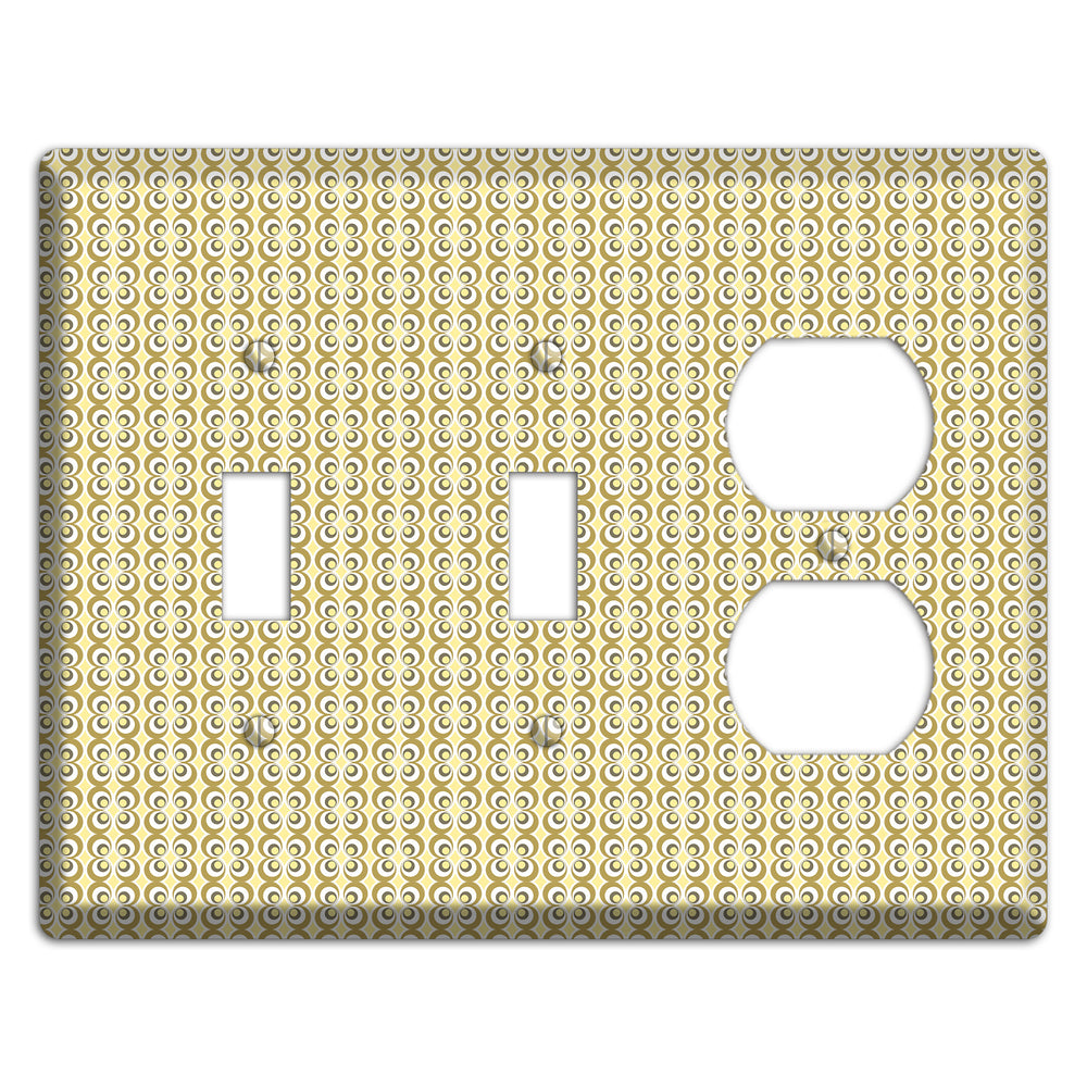 Yellow Offset Bullseye 2 Toggle / Duplex Wallplate