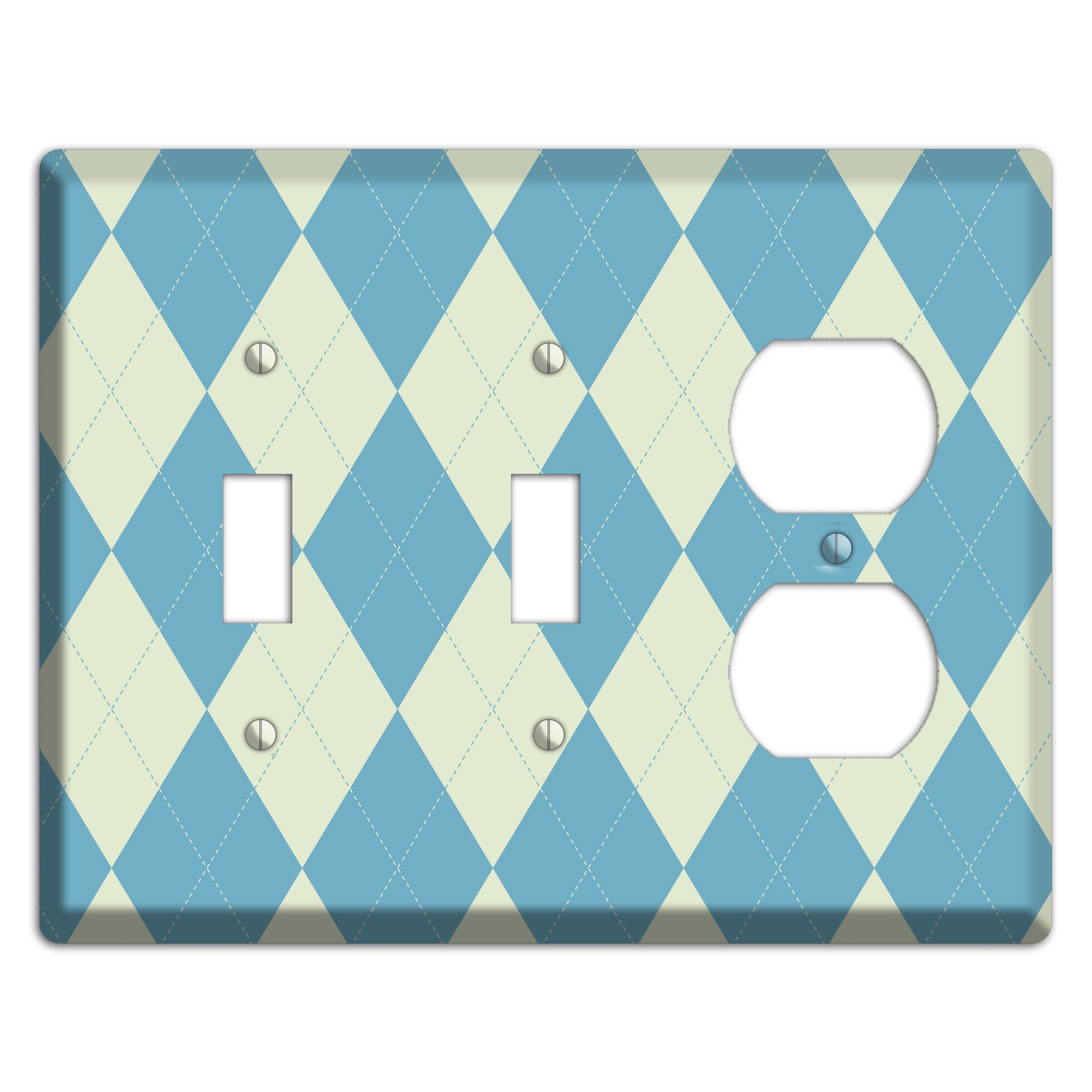 Mustard and Black Plaid 2 Toggle / Duplex Wallplate