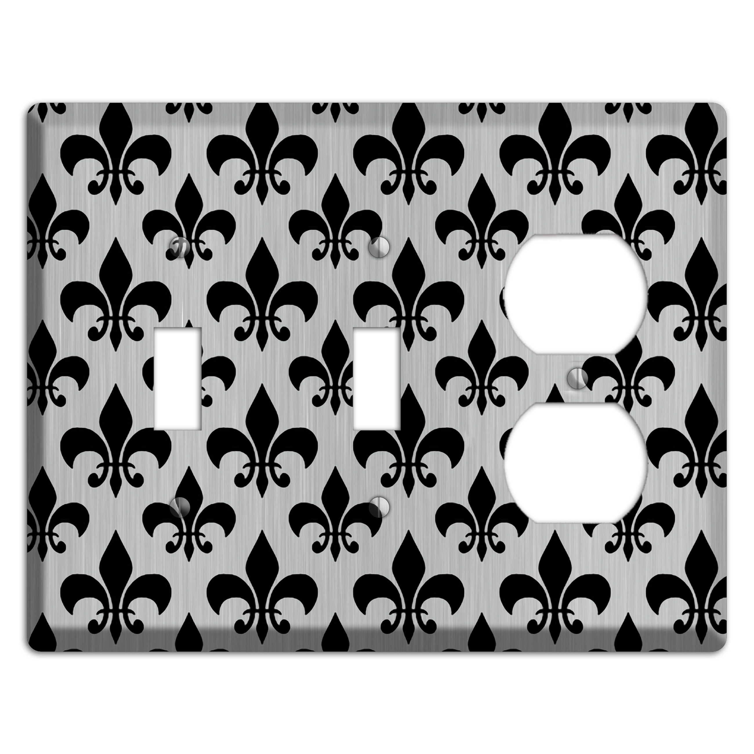 Fleur de Lis Stainless 2 Toggle / Duplex Wallplate
