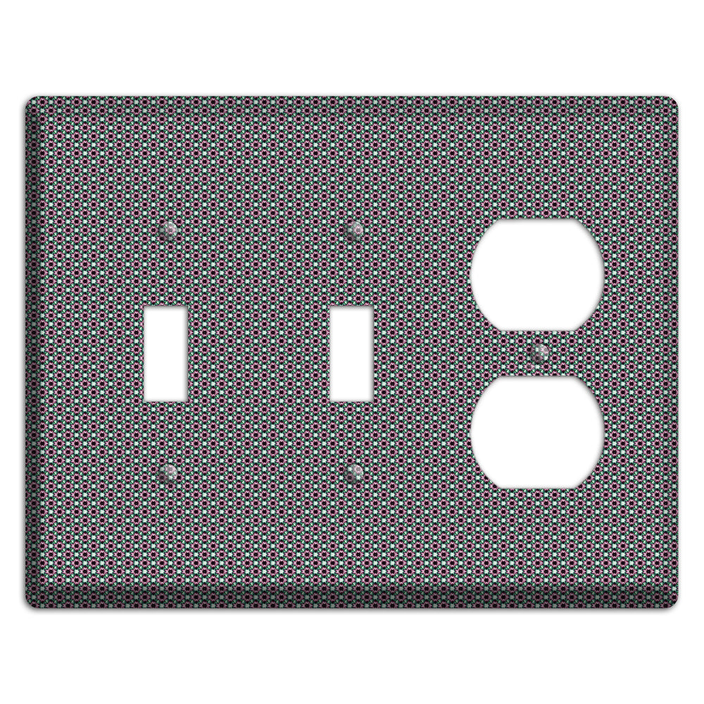 Green Red Grey Geometric 2 Toggle / Duplex Wallplate
