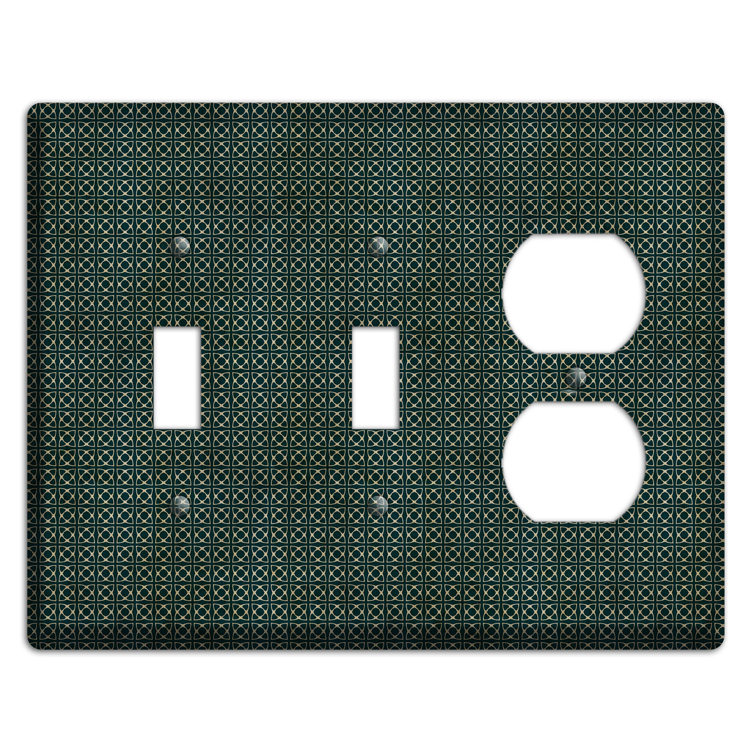 Dark Green Grunge Tiny Tiled Tapestry 5 2 Toggle / Duplex Wallplate