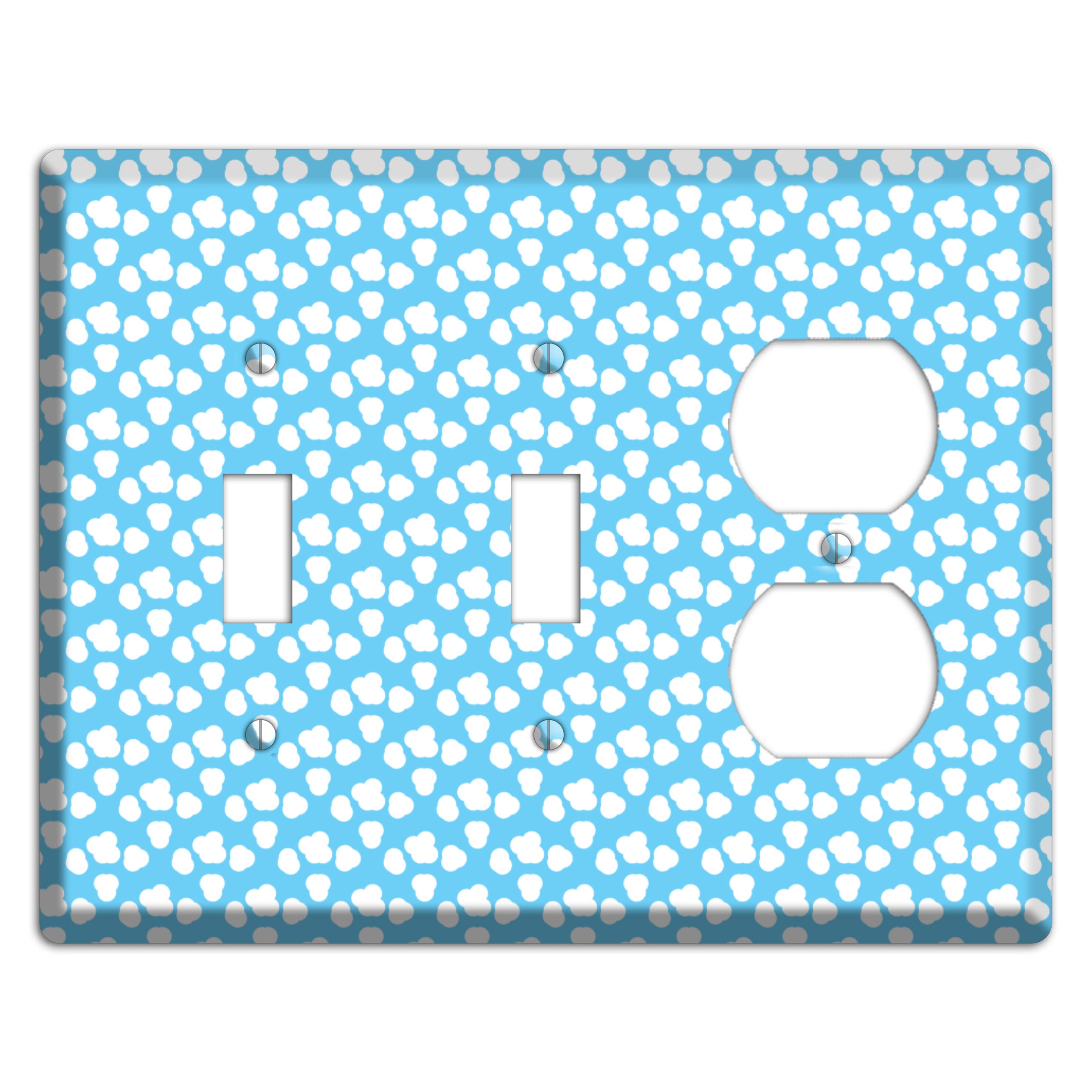 Blue Small Clouds 2 Toggle / Duplex Wallplate