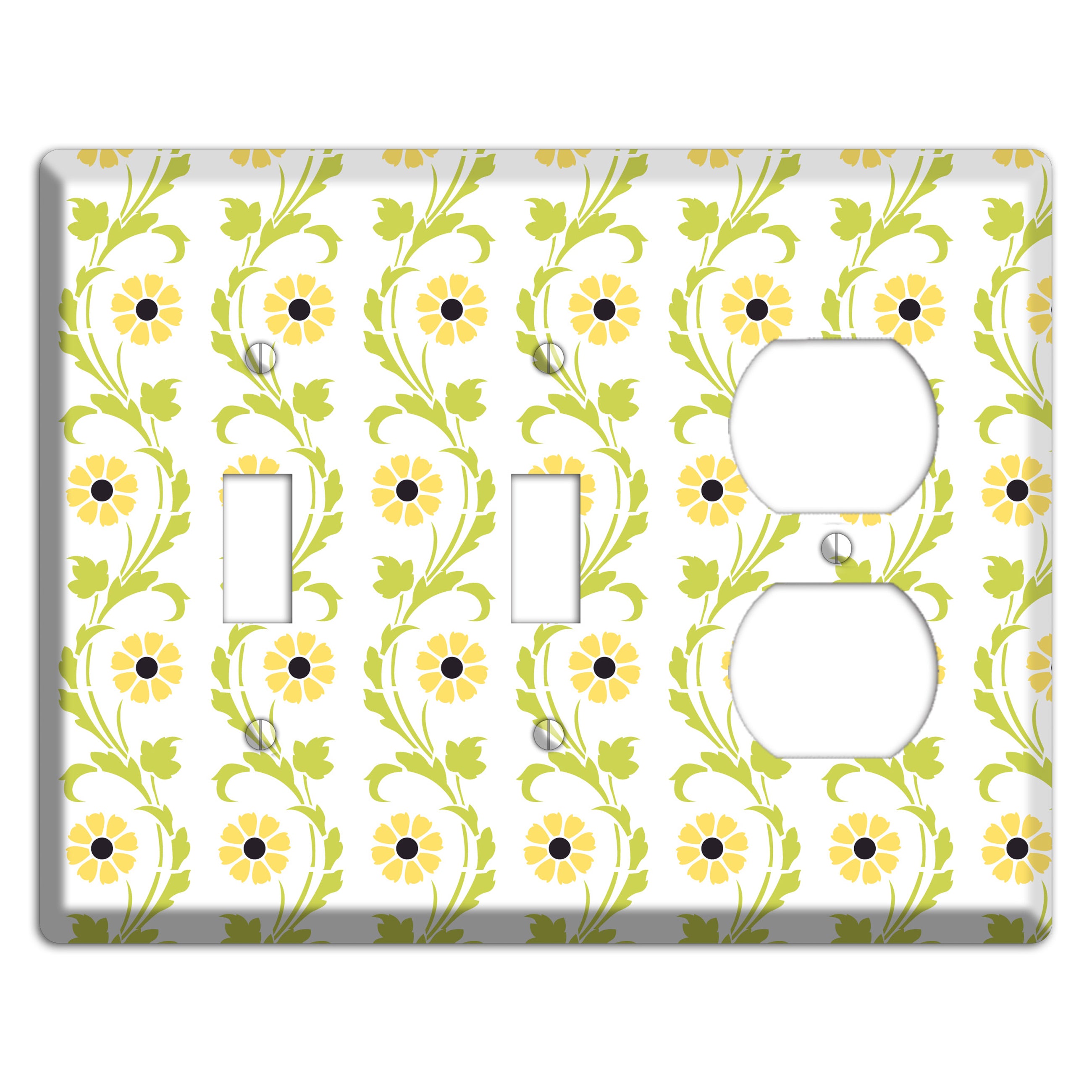 Green Vine Floral 2 Toggle / Duplex Wallplate