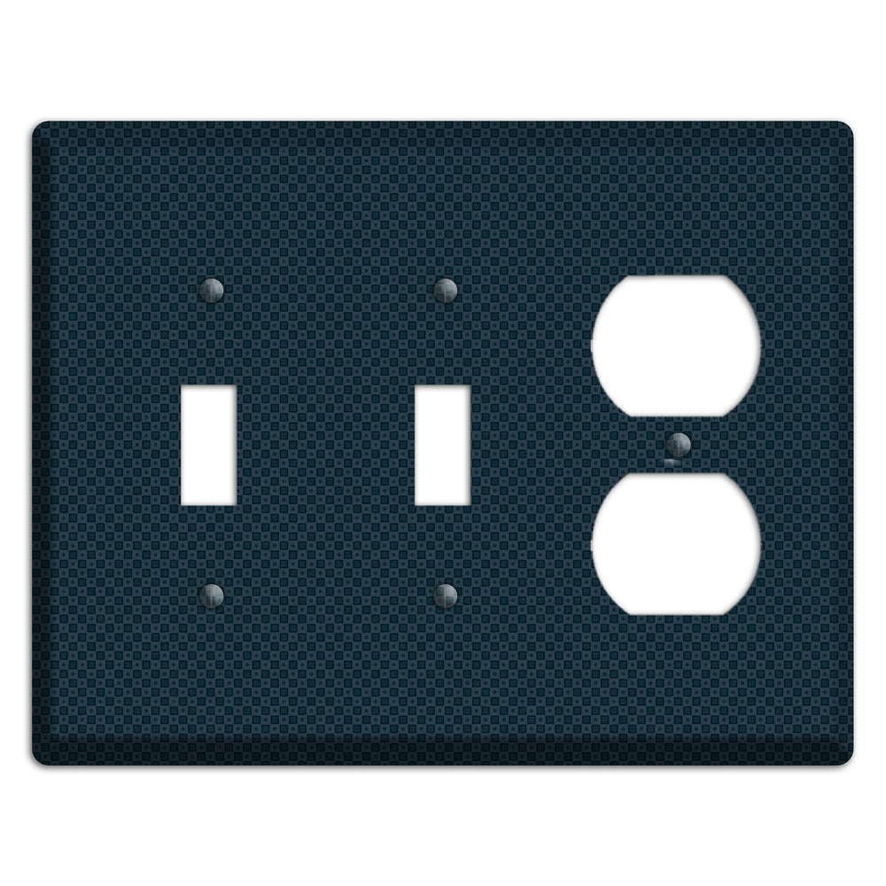 Navy Dots and Check 2 Toggle / Duplex Wallplate