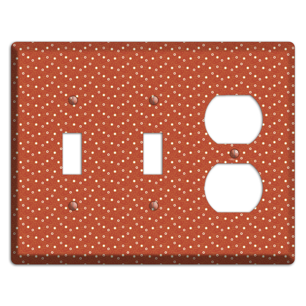 Tiny Red Vine Floral 2 Toggle / Duplex Wallplate