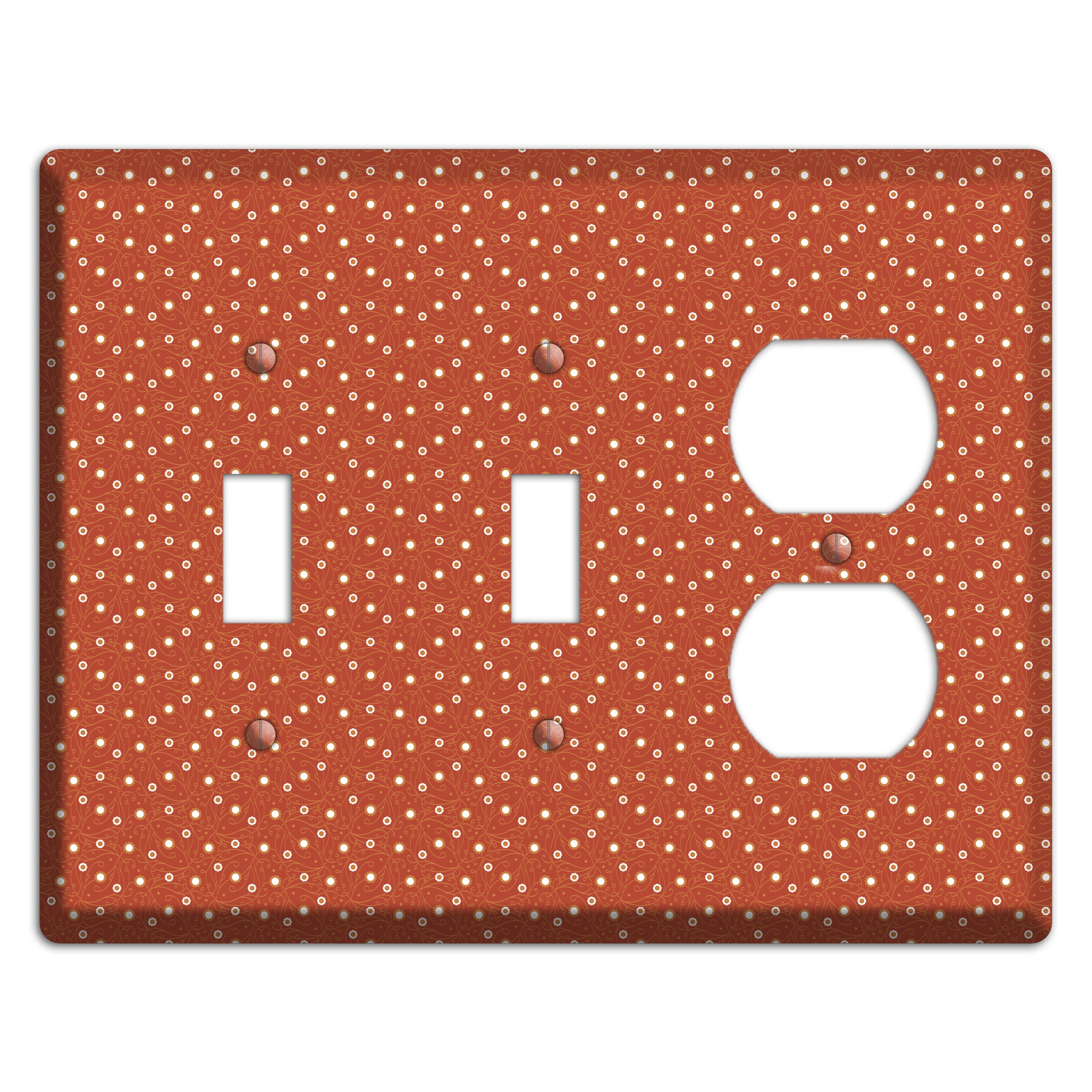 Tiny Red Vine Floral 2 Toggle / Duplex Wallplate