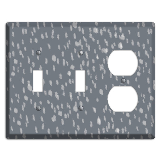 Gray and White Speckle 2 Toggle / Duplex Wallplate