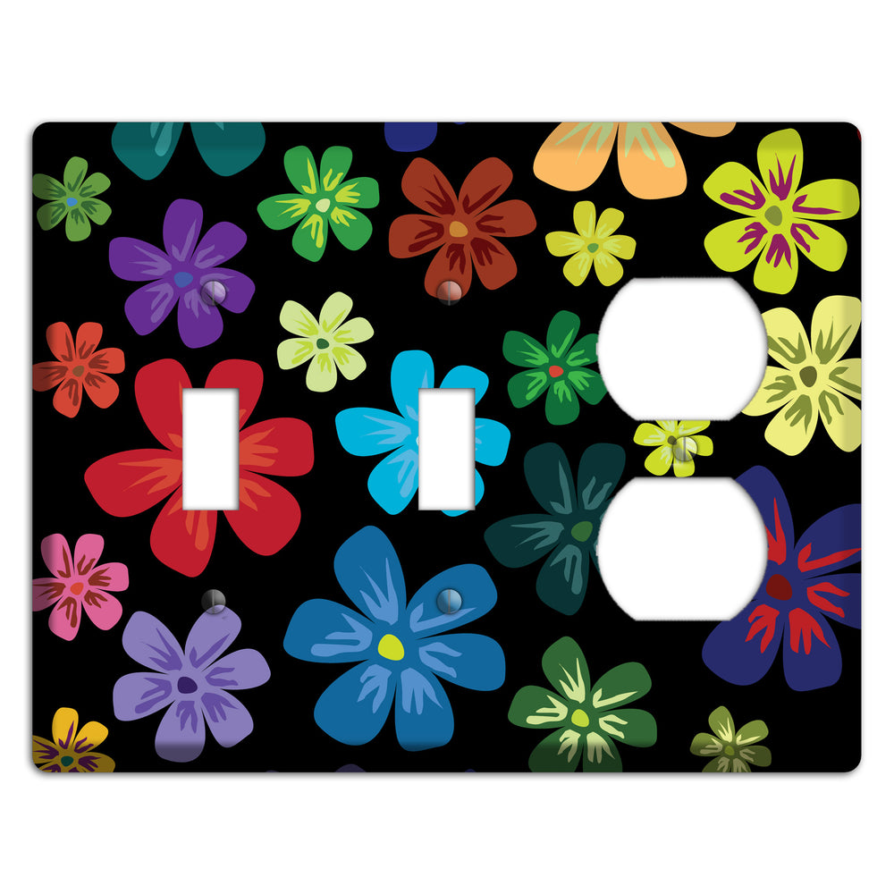Green Flowers 2 Toggle / Duplex Wallplate