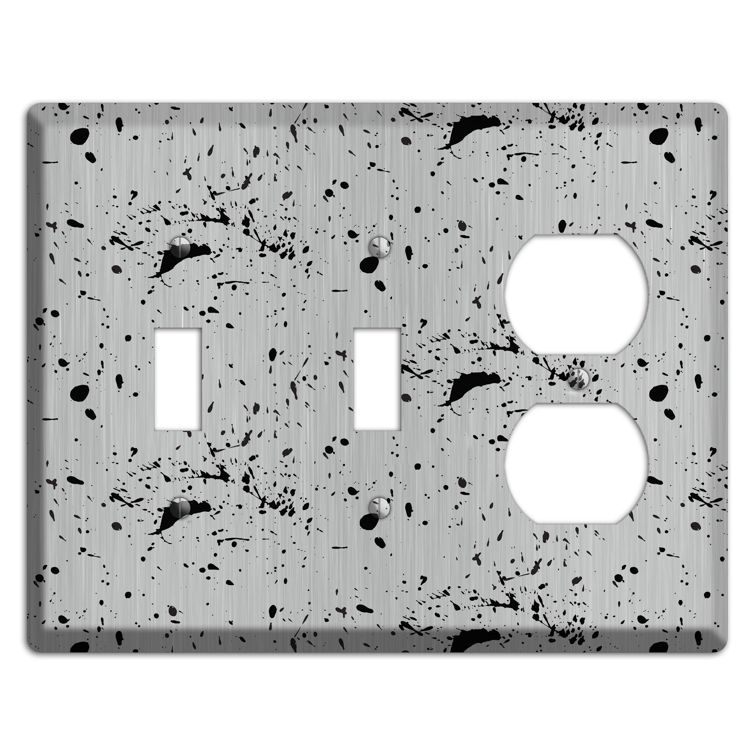 Ink Splash 5 Stainless 2 Toggle / Duplex Wallplate