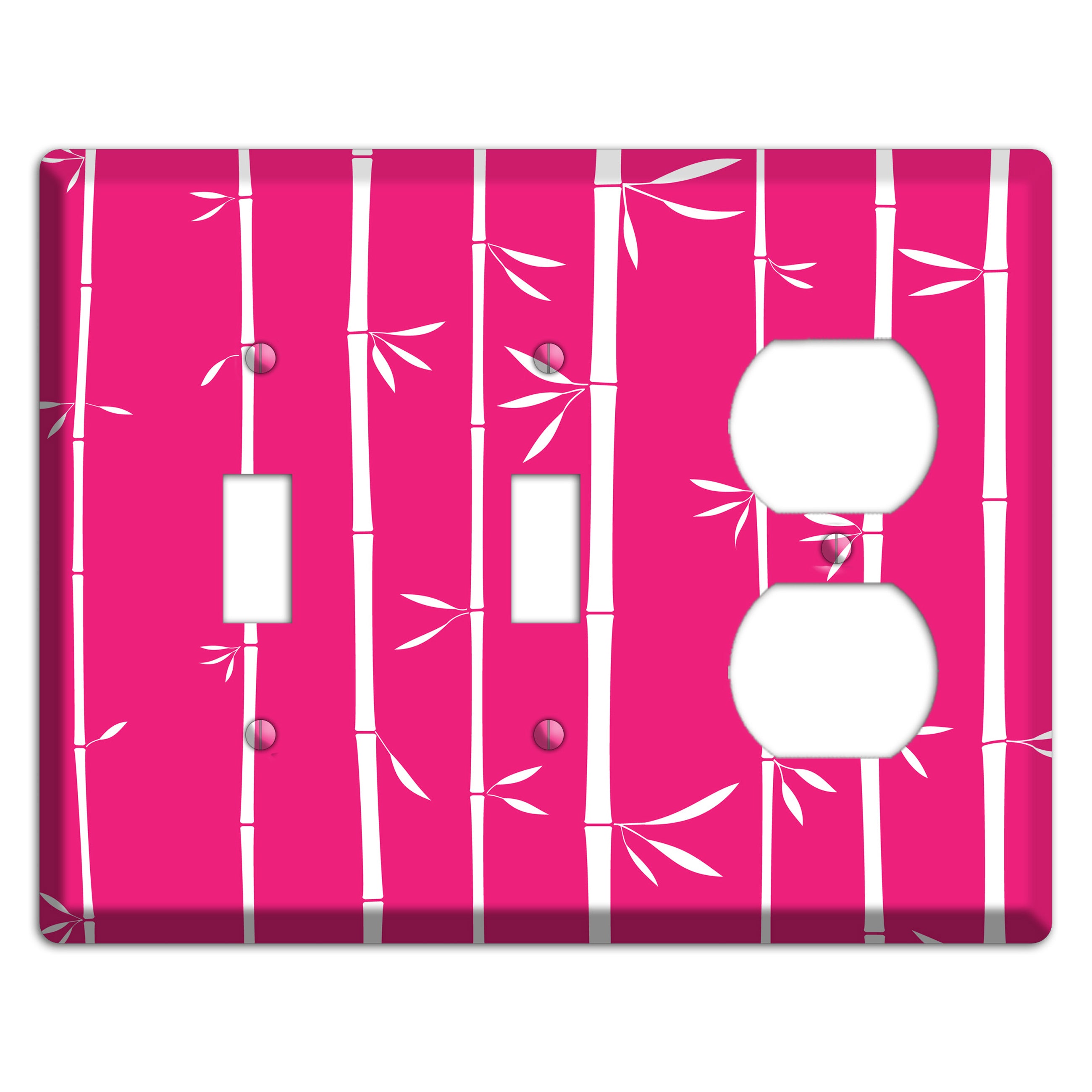 Pink Bamboo 2 Toggle / Duplex Wallplate