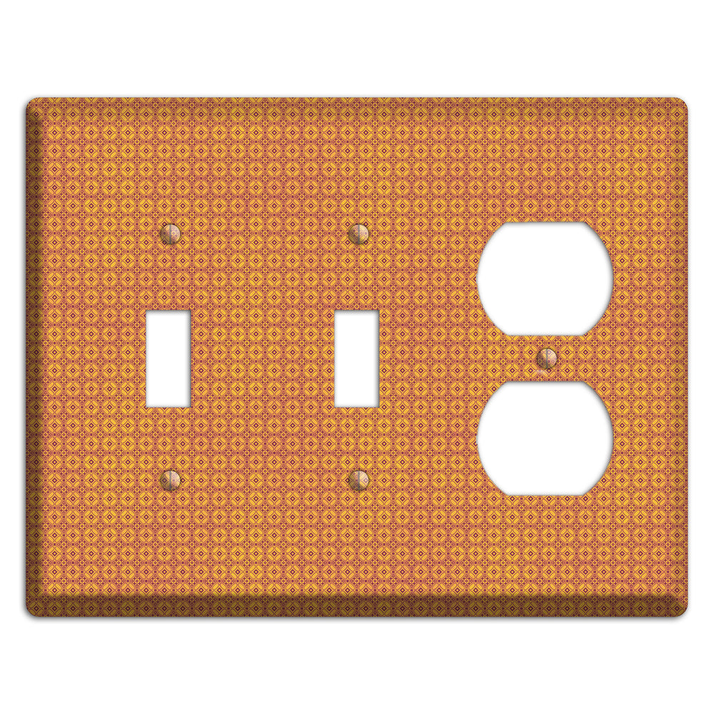 Multi Orange Arabesque 2 Toggle / Duplex Wallplate