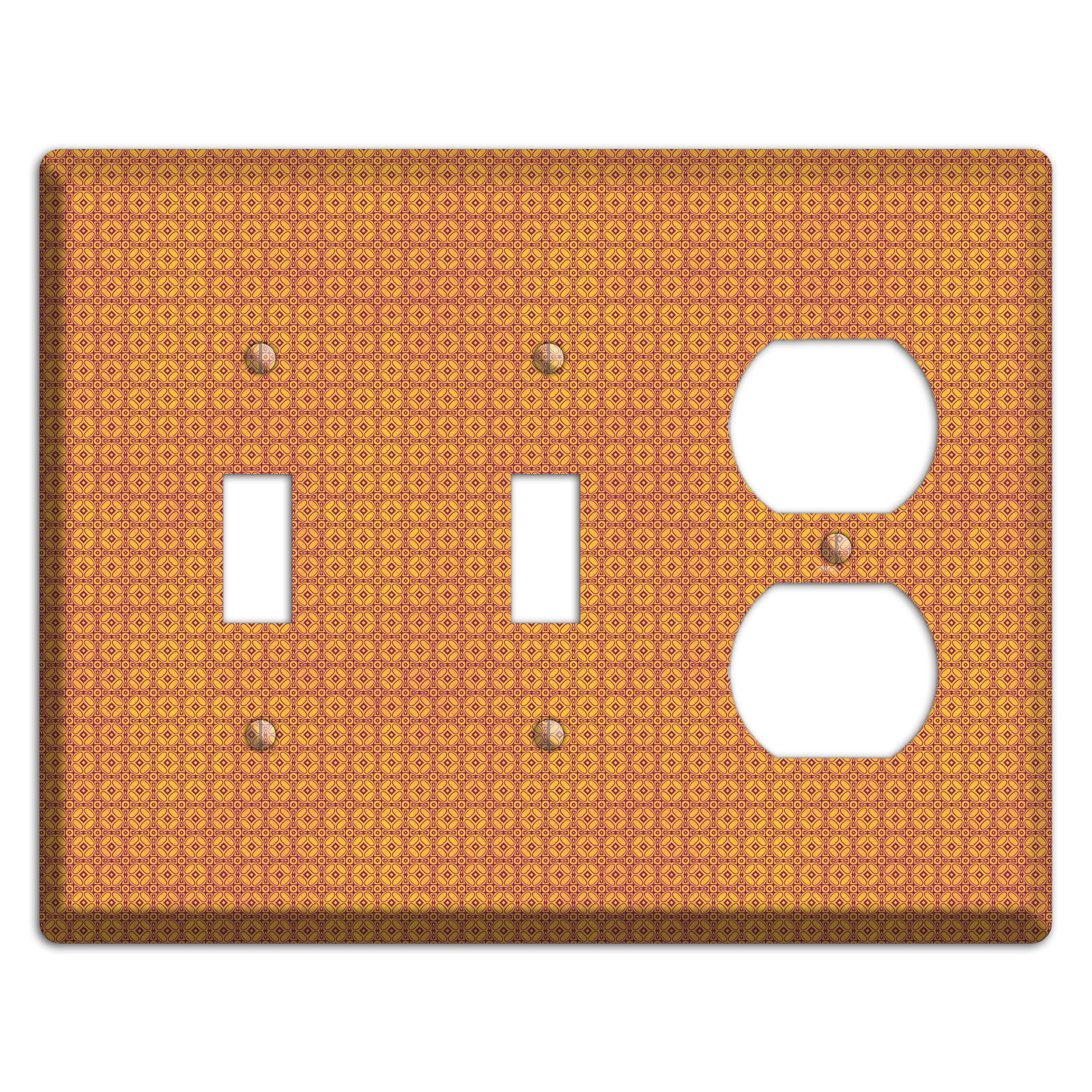 Multi Orange Arabesque 2 Toggle / Duplex Wallplate