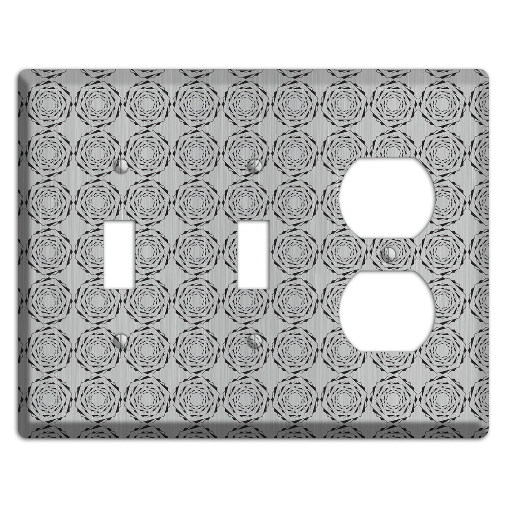 Hexagon Rotation Stainless Steel 2 Toggle / Duplex Wallplate