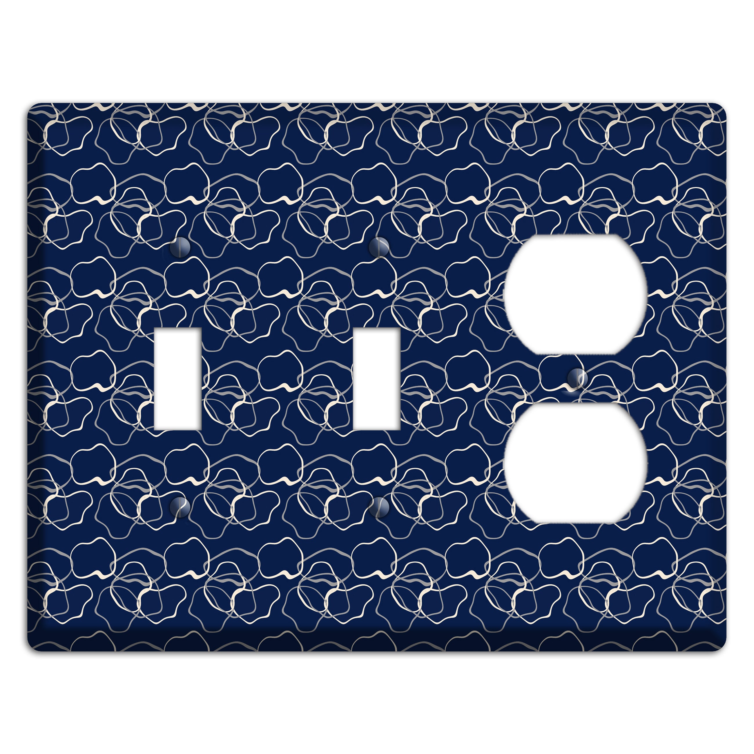 Blue with Irregular Circles 2 Toggle / Duplex Wallplate