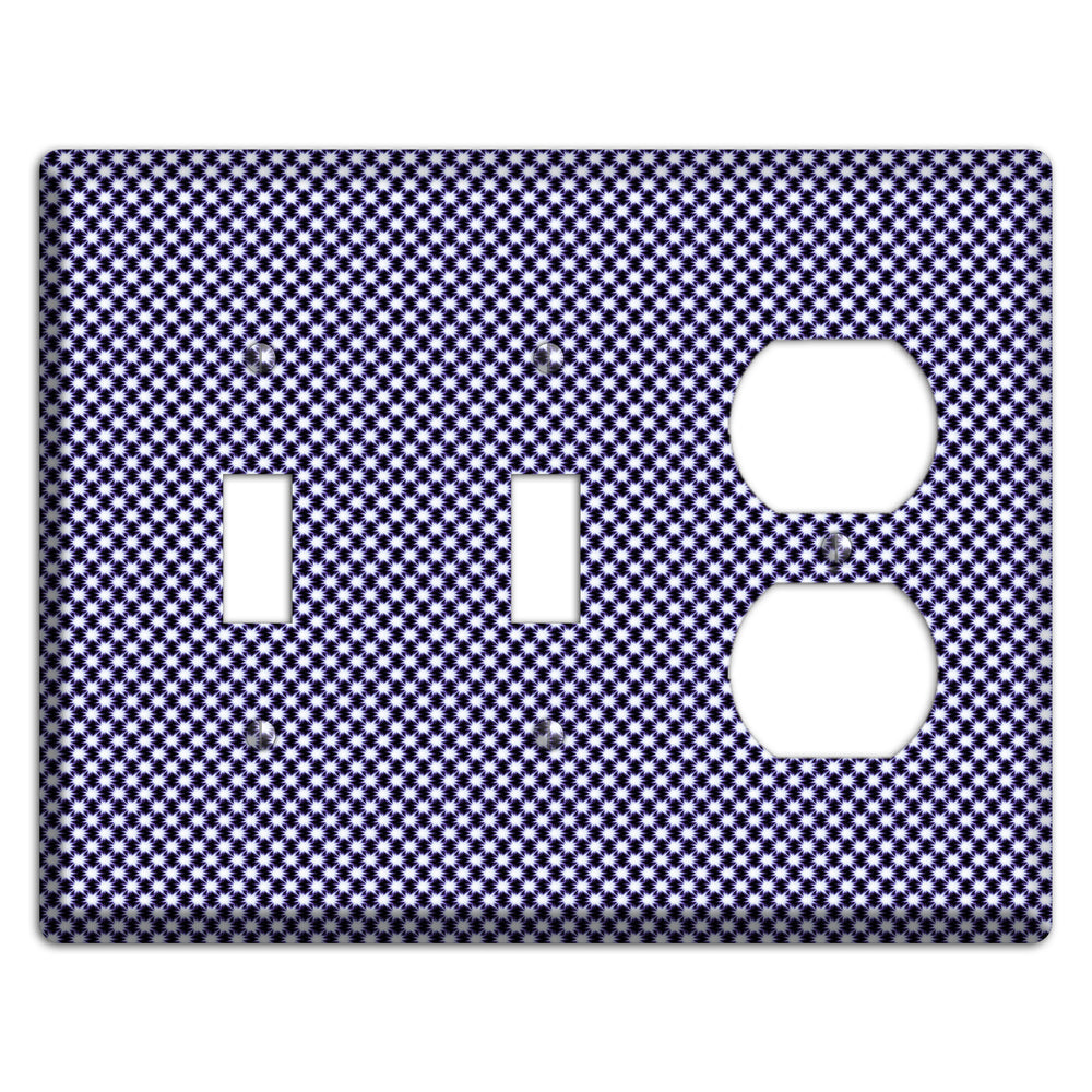 Black with White Aster Check 2 Toggle / Duplex Wallplate