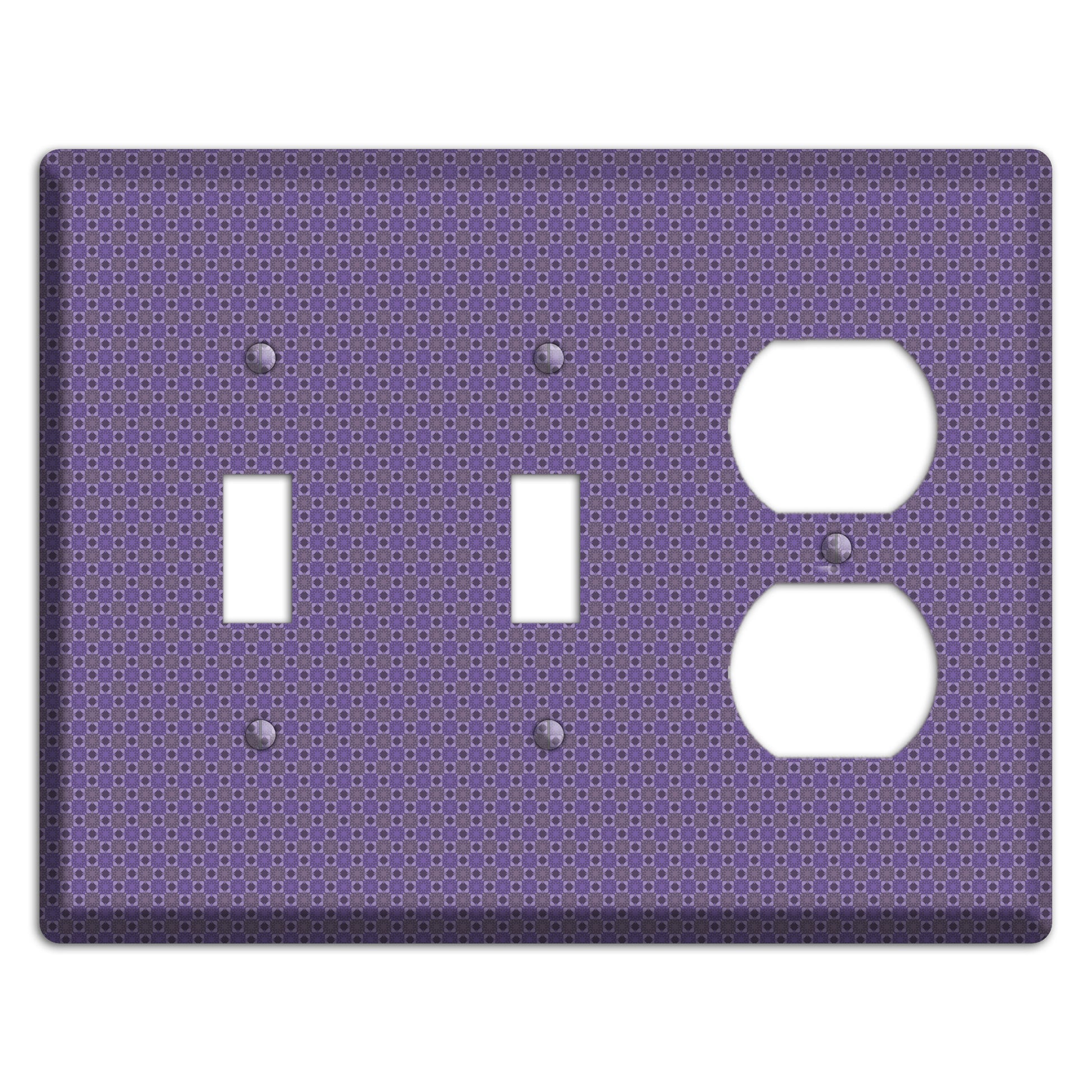 Multi Purple Tiled 2 Toggle / Duplex Wallplate