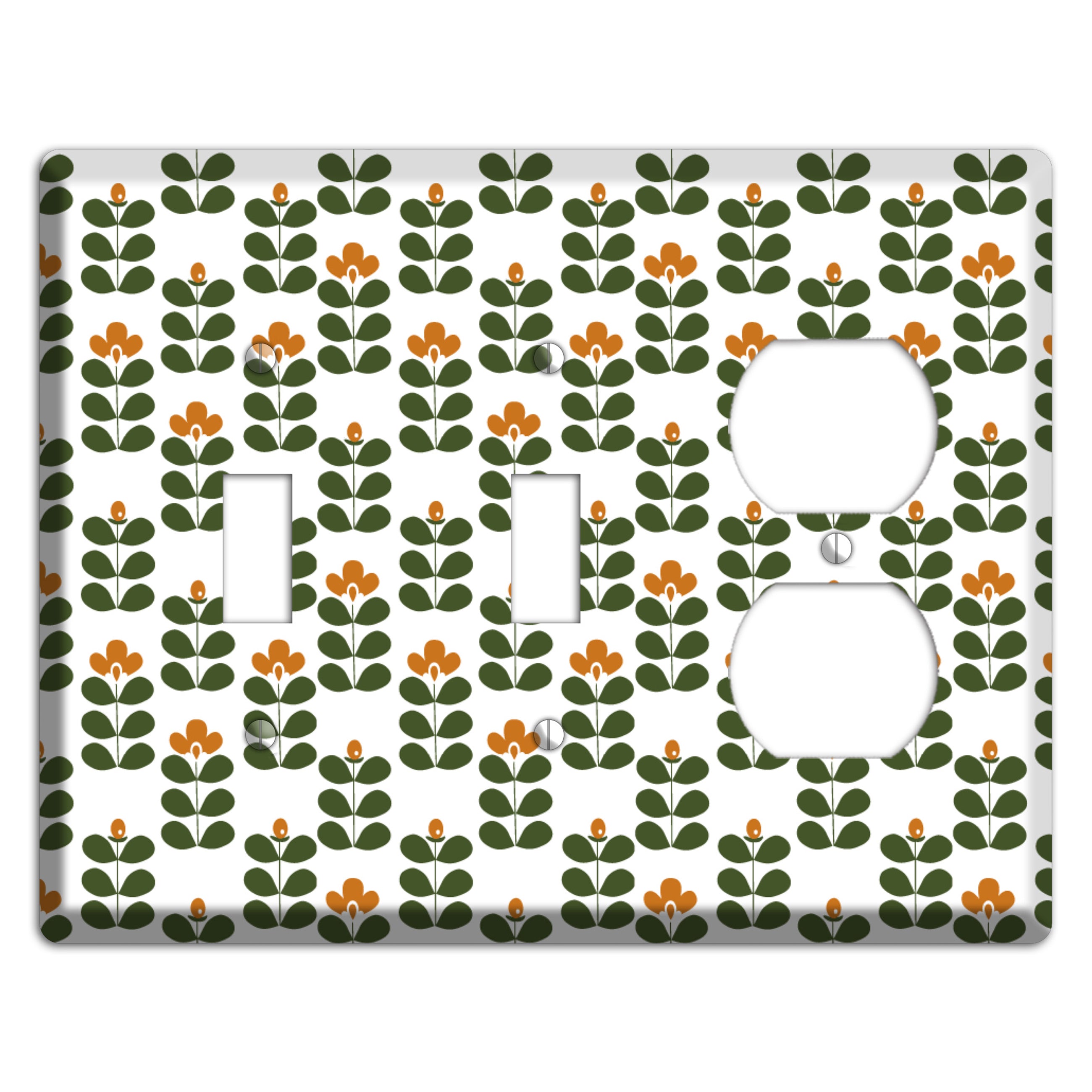 Green Small Sprouts 2 Toggle / Duplex Wallplate