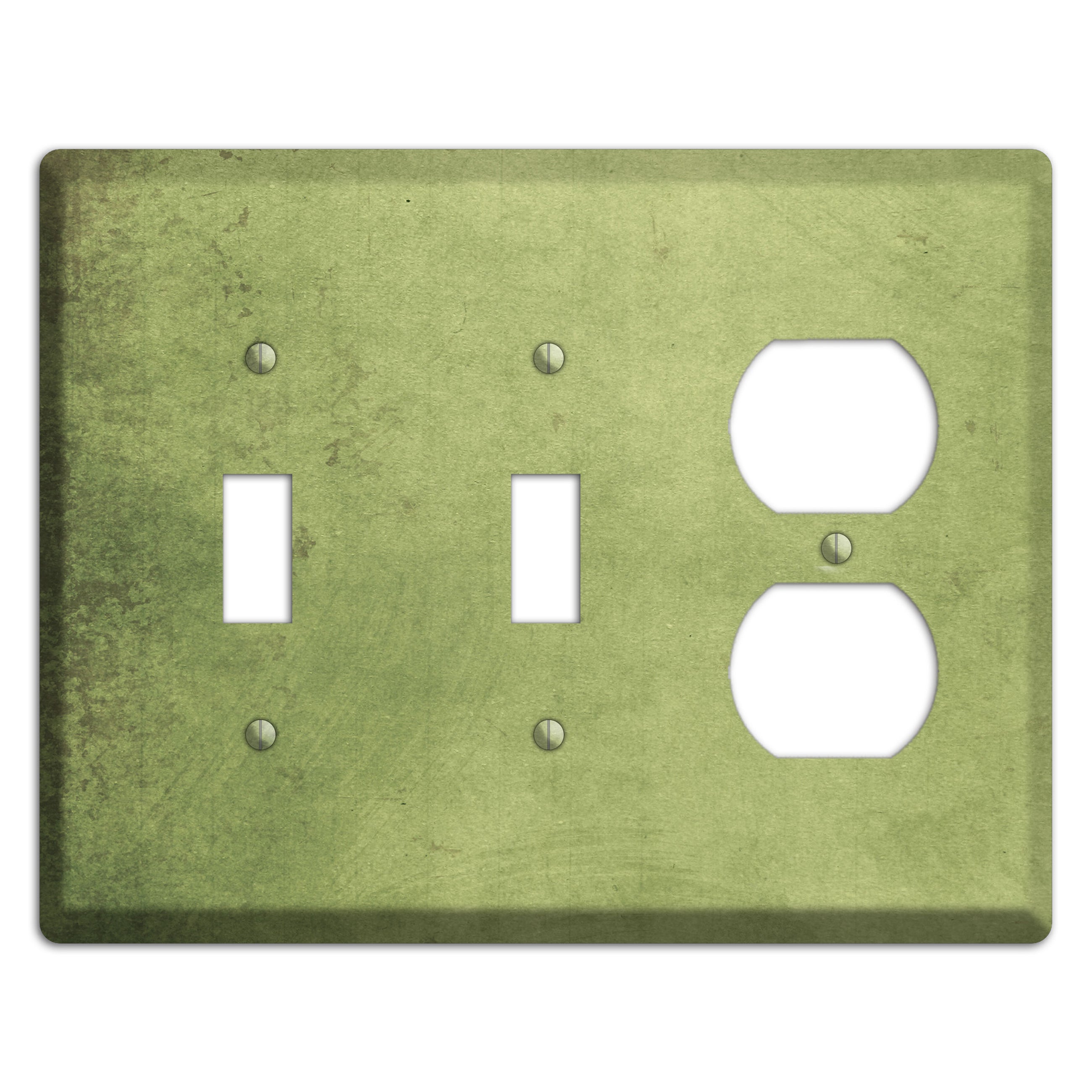 Green Smoke Vintage Grunge 2 Toggle / Duplex Wallplate