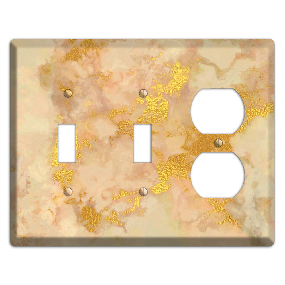 Old Gold Marble 2 Toggle / Duplex Wallplate