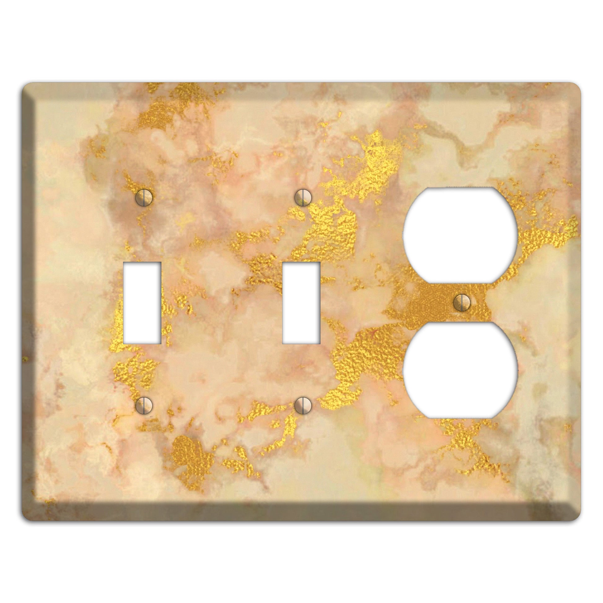 Old Gold Marble 2 Toggle / Duplex Wallplate