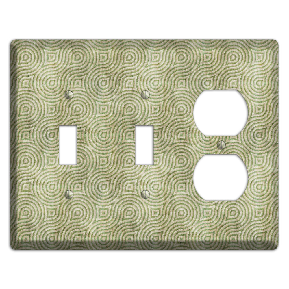 Light Green Swirl 2 Toggle / Duplex Wallplate