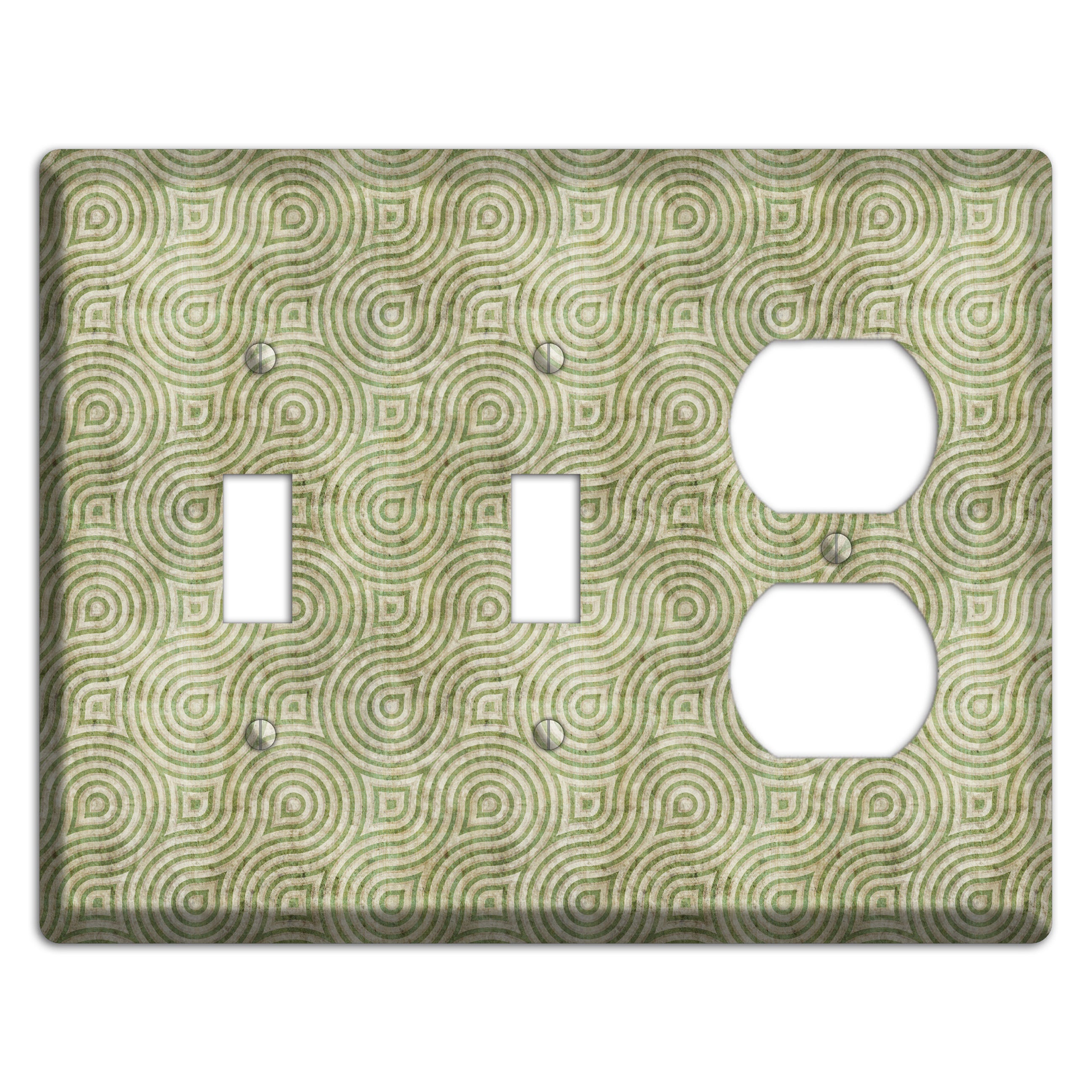Light Green Swirl 2 Toggle / Duplex Wallplate