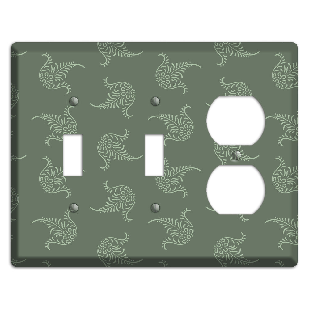 Moss Trefoil Cartouche 2 Toggle / Duplex Wallplate